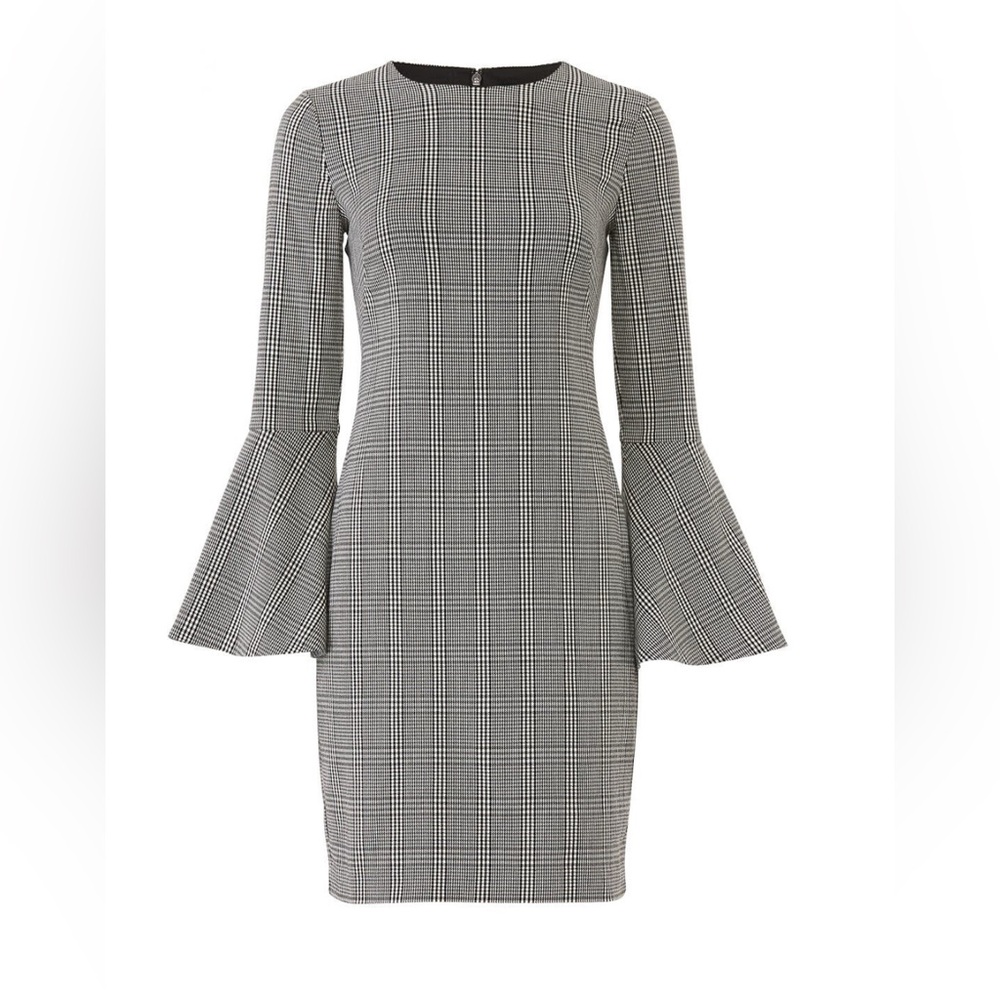 LAUREN by Ralph Lauren Plaid Bell Sleeve Dress